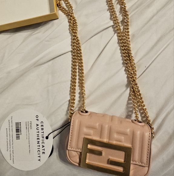 Fendi Nappa Matisse FF Nano Chain Baguette - Picture 6 of 8